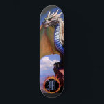 Skate *~* Elemento AP88 Dragão Elemental Fibra Nuvem Céu<br><div class="desc">(Pesquise no código AP88 para localizar itens semelhantes ) Transferência fácil para outros produtos Zazzle. Element DRAGON (DRAGÃO de elemento) com ANEL de FIRE / FLAMES / FLAME e MONOGRAMA INICIAL para seu nome - Mantenha ou edite ou exclua o texto. Este famoso skate tradicional chinês estilo personalizado pro Element...</div>