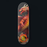 Skate *~* Elemento AP88 Dragão Elemental Fogo<br><div class="desc">(Pesquise no código AP88 para localizar itens semelhantes ) Transferência fácil para outros produtos Zazzle. Element DRAGON (DRAGÃO de elemento) com ANEL de FIRE / FLAMES / FLAME e MONOGRAMA INICIAL para seu nome - Mantenha ou edite ou exclua o texto. Este famoso skate tradicional chinês estilo personalizado pro Element...</div>