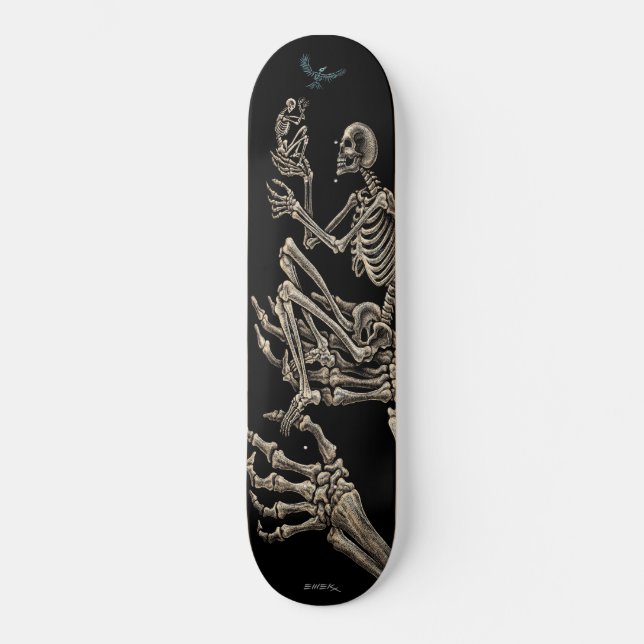 Skate Emek "Pássaro Esqueleto" (Frente)