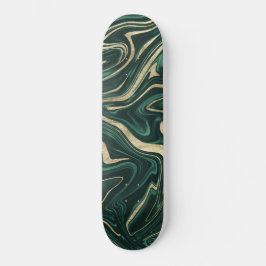 Skate Emerald Green Black Gold Marble #1 #decor #art