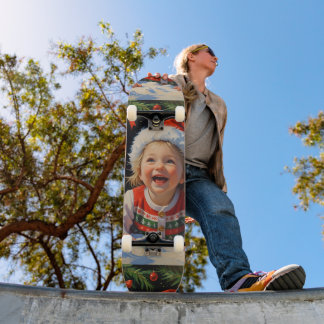 Skate Emerald Simple Cute Santa Menina