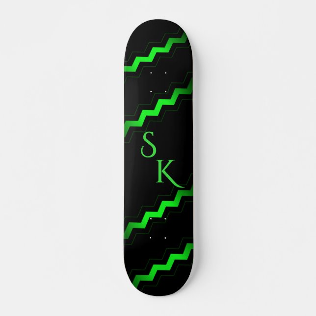 Skate Ênfase Zag Verde Monograma (Frente)