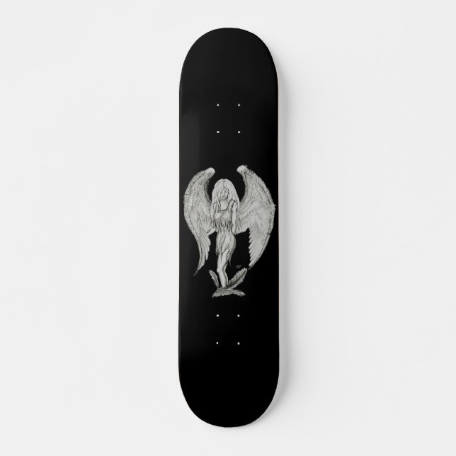 Skate Engel - design preto e branco (Frente)