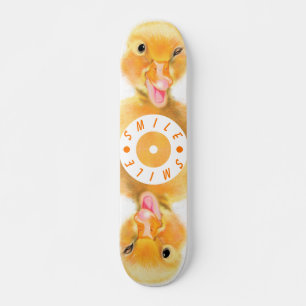 Skate Engraçado Pato Amarelo Reproduzindo Piscar os olh