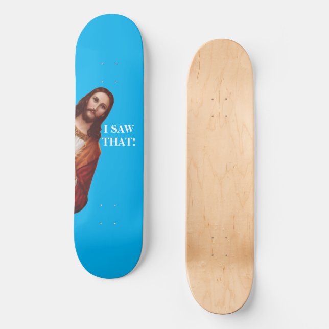 Skate Engraçado Religioso Jesus Meme Christian (Frente)