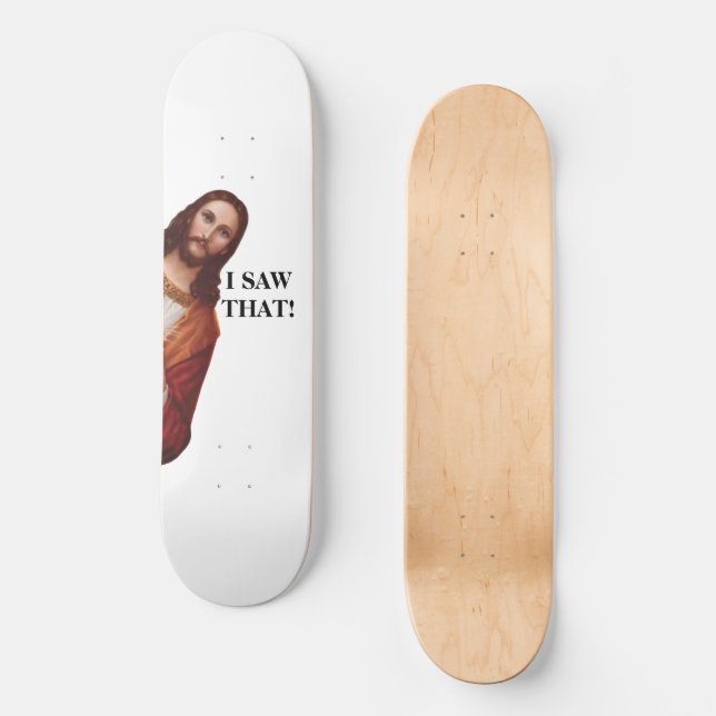 Skate Engraçado Religioso Jesus Meme Christian (Frente)