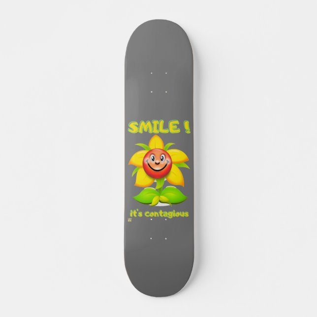 skate engraçado "SMILE" (Frente)