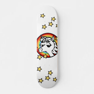 SKATE ENGRAÇADO UNICORN COM PAINEL GRÁFICO RAINBOW