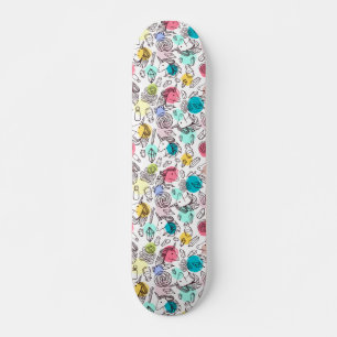 Skate Esboço preto & branco do unicórnio - bolinhas