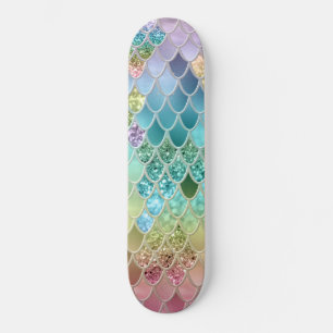 Skate Escalas de Sereia de Verão #1 (Faux Glitter)