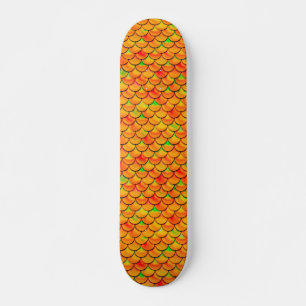 Skate Escalas laranja e verde de queda