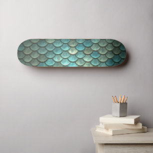 Skate Escamas de Dragão Sereia Arte Fantasia Legal para 