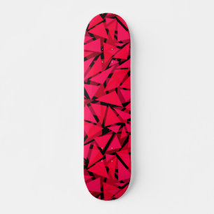 Skate escarlate brilhante vermelho, geométrico, abstrato