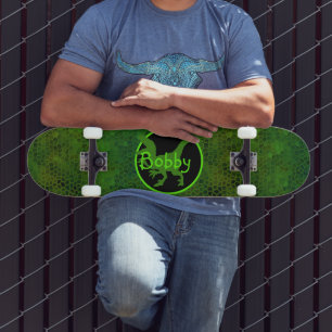 Skate Esconder Dinossauro Verde Personalizado