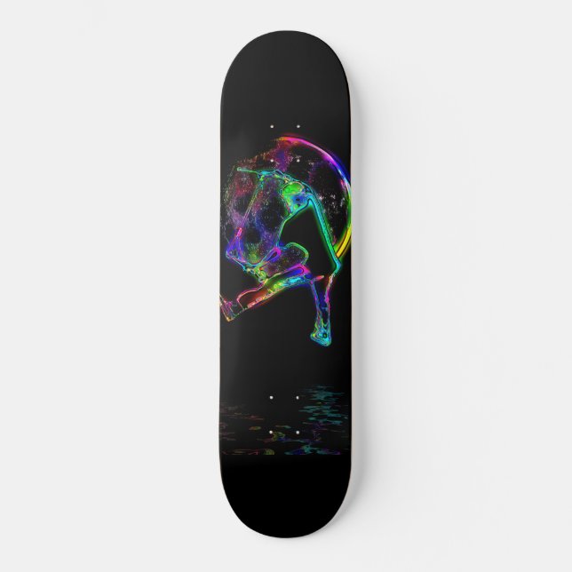 Skate Escove a lua - Carimbo do Patinete (Frente)