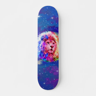 Skate Espaço Colorido do Leão de Cores Aquáticas