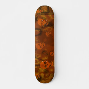 Skate Espectros do crânio Painéis laranja