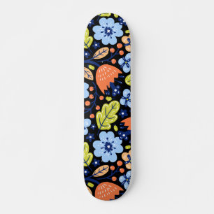 Skate Espelhamento colorido do padrão de flores