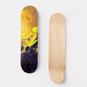 Skate espirais quentes azuis laranja amarelas da montanh