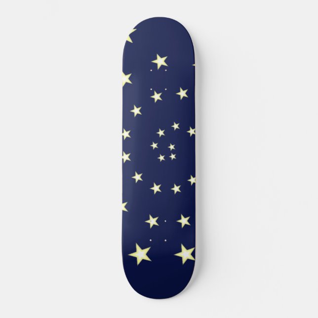 Skate Espiral das Estrelas Elegantes em Azul Marinho (Frente)
