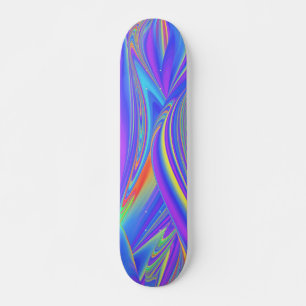 Skate Espírito do Verão Breeze Abstrato 3D Rainbowart