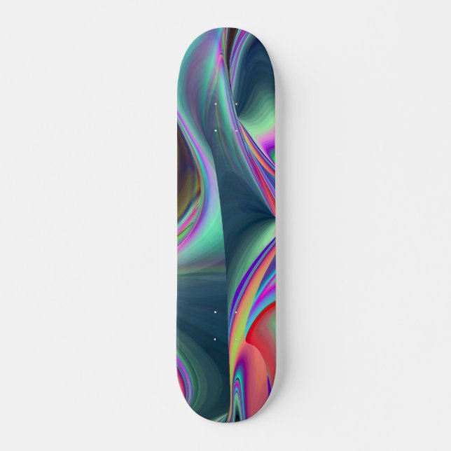 Skate Espírito do Verão Breeze Abstrato 3D Rainbowart (Frente)