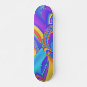 Skate Espírito do Verão Breeze Abstrato 3D Rainbowart