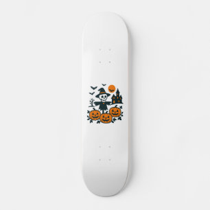 Skate Esqueleto assustador e noite de casa assombrada