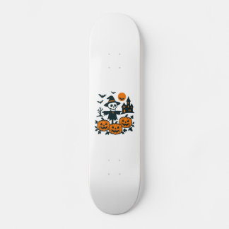 Skate Esqueleto assustador e noite de casa assombrada