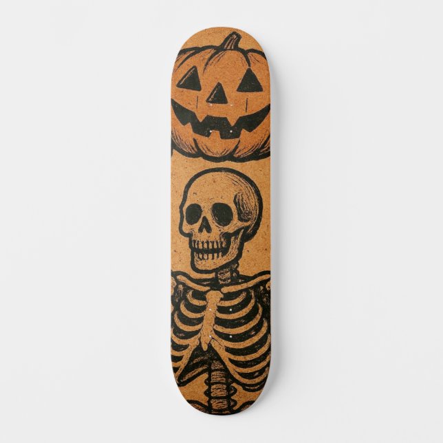 Skate Esqueletos de Vintage/Retro Halloween (Frente)