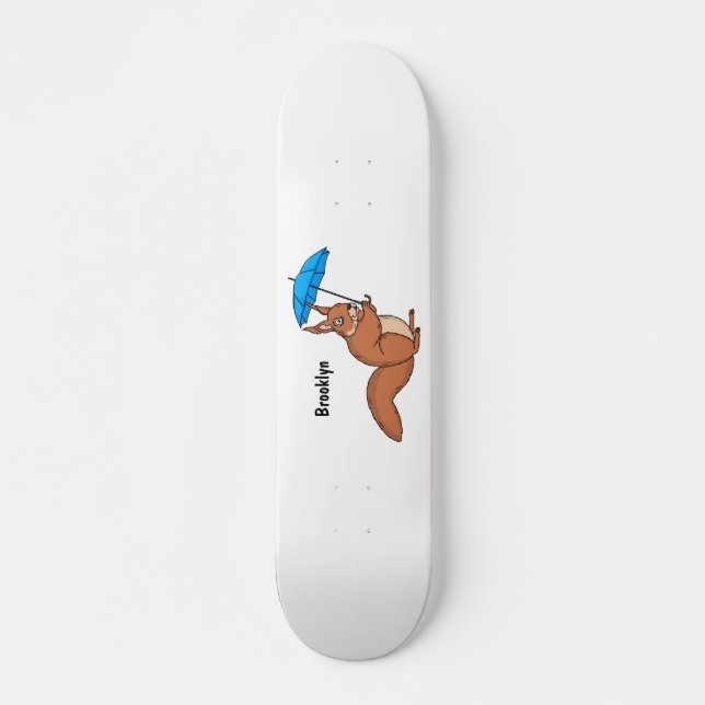 Skate Esquilo vermelho bonito com desenho animado (Frente)