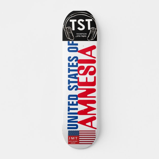 Skate ESTADOS UNIDOS DA AMNÉSIA Skateboard, 7¾" Deck (Frente)