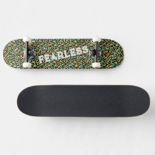 Skate Estampa de animal selvagem leopardo verde claro SE
