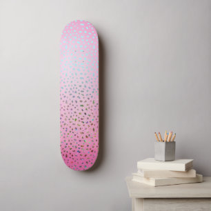 Skate Estampa de Guepardo Rosa Brilhante
