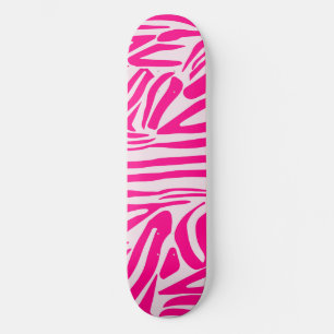 Skate Estampa de zebra rosa