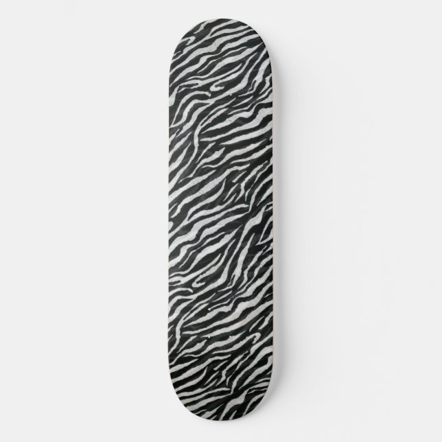Skate Estética de Impressão Animal de Zebra Chic (Frente)