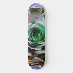 SKATE ESTILO ARTÍSTICO DE FLORES DE ROSAS