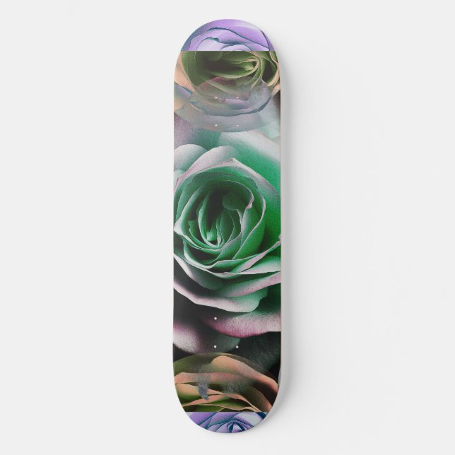 SKATE ESTILO ARTÍSTICO DE FLORES DE ROSAS (Frente)