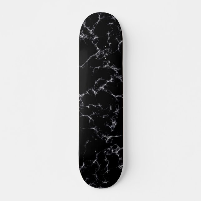 Skate Estilo de mármore elegante 4 - preto e branco (Frente)