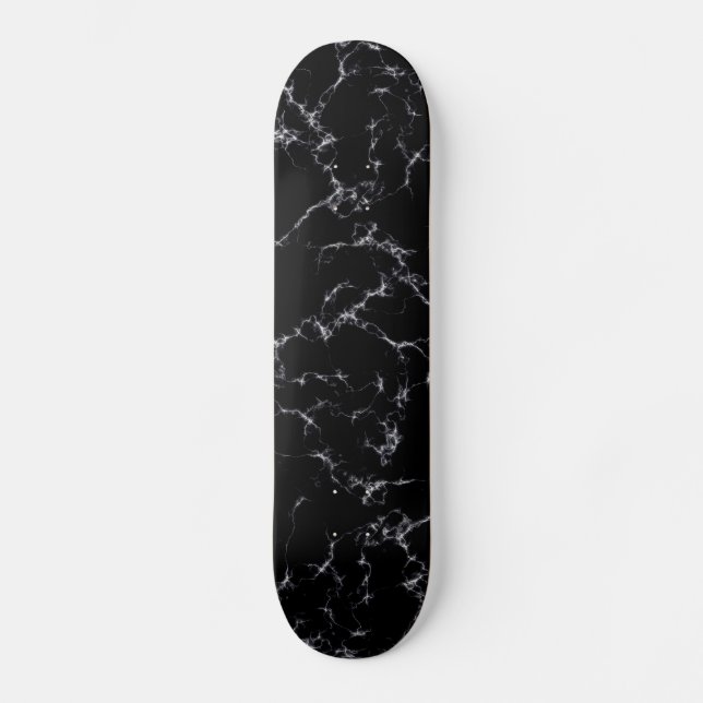 Skate Estilo de mármore elegante 4 - preto e branco (Frente)