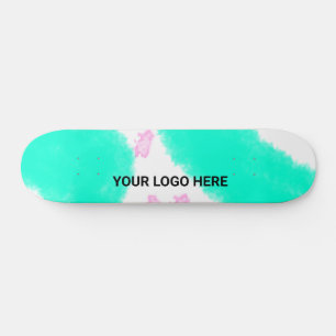Skate ESTILO DE TEXTO MÍNIMO SIMPLES PRESENÇA verde aqua