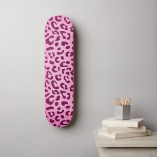 Skate Estilo Impressão Leopardo Rosa