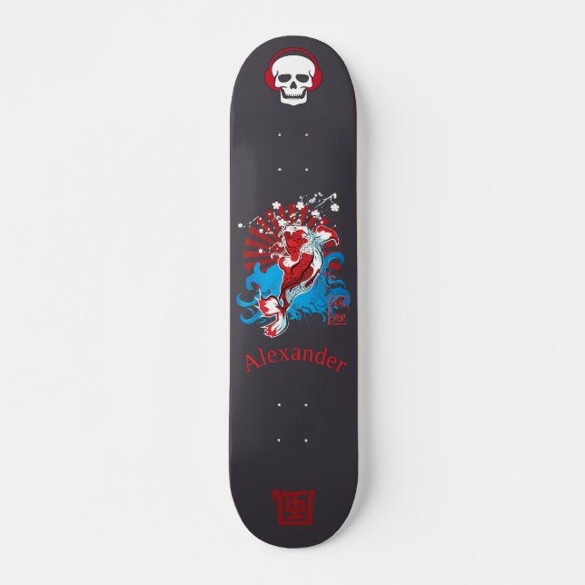 skate estilo japonês com anagram 風 personalizado (Frente)
