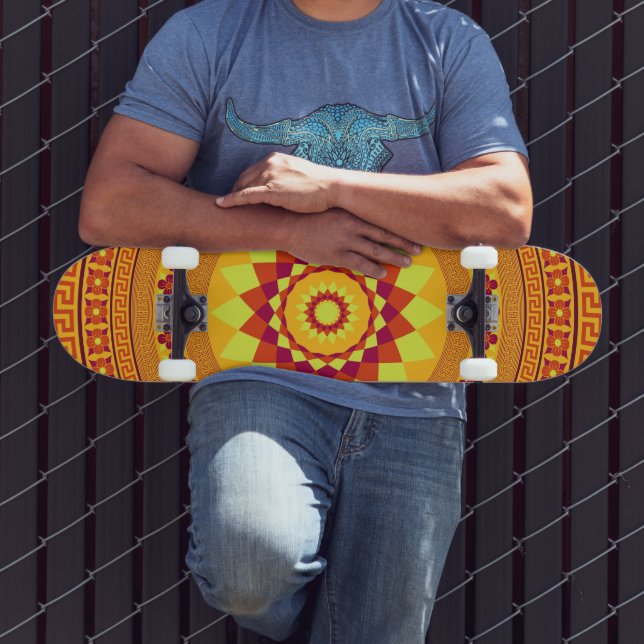 Skate Estilo Mandala Design nº 3 (Ao ar livre 3)