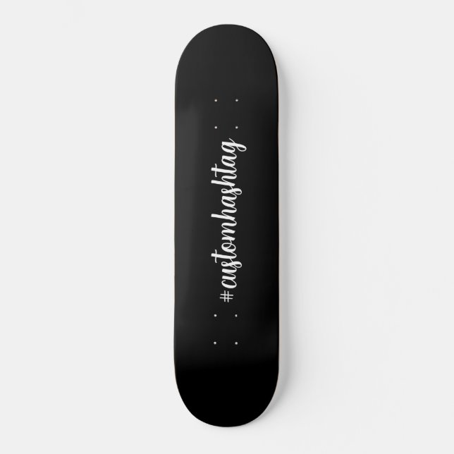 Skate Estilo Minimalista Moderno de Script Preto Persona (Frente)