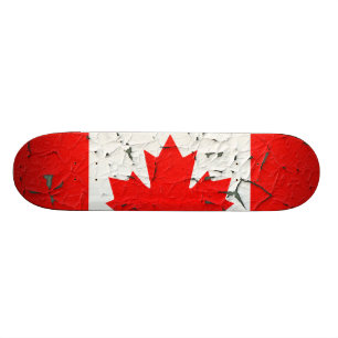 Skate Estilo vermelho canadense da pintura da casca de