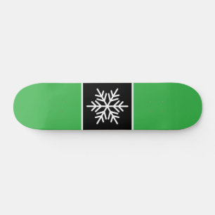 Skate Estirpe Verde Brilhante Branco Negro Moderno Floco