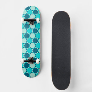 Skate Estrela Azul do Padrão de Ilusão Óptica David