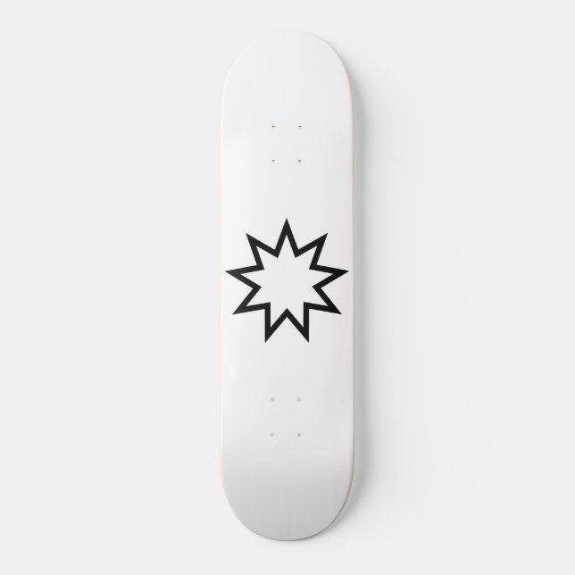 Skate Estrela de Nove Pontas (Símbolo da Fé Bahai) (Frente)