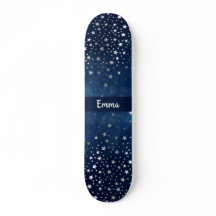 Estrelas de prata caindo personalizadas celestiais